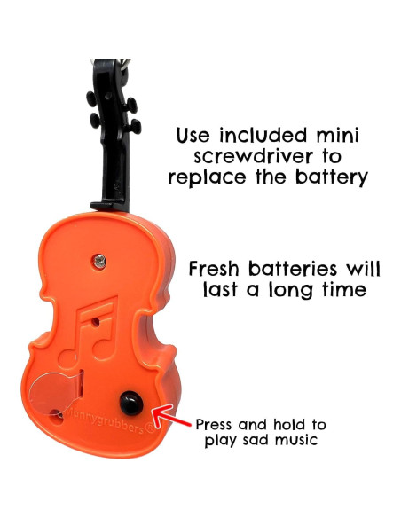 Llave de Juguete de Violín Miniatura MunnyGrubbers con Música Llave de Juguete de Violín Miniatura MunnyGrubbers con Música