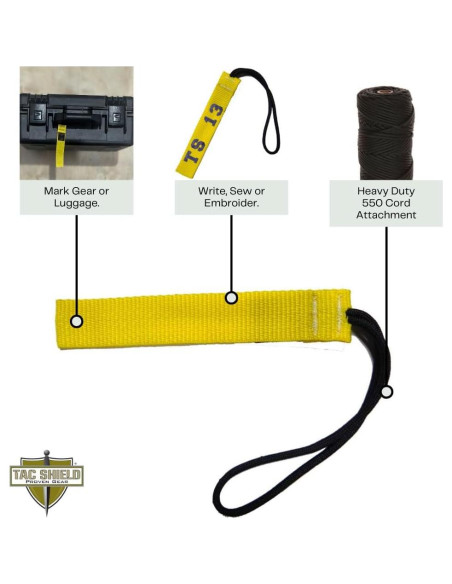 Etiqueta Táctica Tac Shield Stealth Amarilla - Paquete de 2 Etiqueta Táctica Tac Shield Stealth Amarilla - Paquete de 2