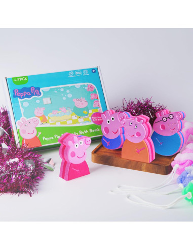 Bombas de baño Peppa Pig para niños - Naturales y suaves