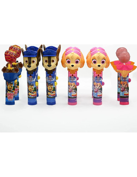 Soporte Lollipop Paw Patrol Set 12 Piezas Skye y Chase Soporte Lollipop Paw Patrol Set 12 Piezas Skye y Chase