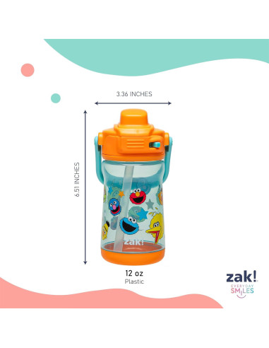 Botella de Agua Infantil Zak Designs 354ml Elmo y Amigos