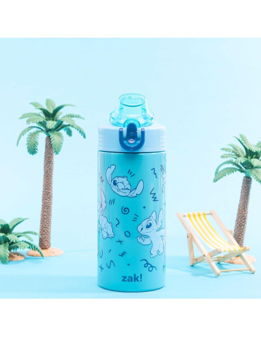 Botella de Agua Infantil Zak Designs 414 ml con Popote Stitch