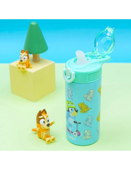 Botella de Agua Infantil Zak Designs Bluey 414ml Acero Inoxidable Botella de Agua Infantil Zak Designs Bluey 414ml Acero Inoxidable