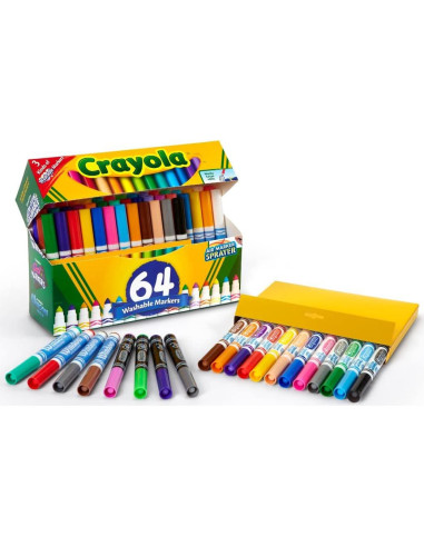 Set de Marcadores Lavables Crayola - 48 Líneas Anchas + Gel FX