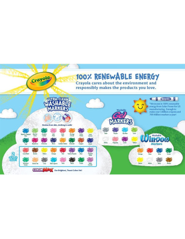Set de Marcadores Lavables Crayola - 48 Líneas Anchas + Gel FX
