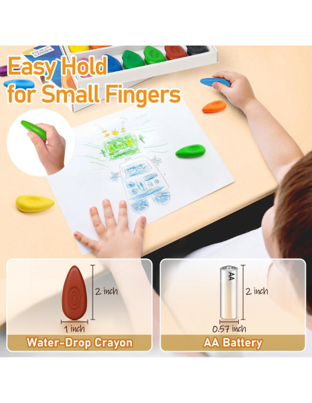 Crayones Lavables Cuatro Caramelos 12 Colores No Tóxicos Crayones Lavables Cuatro Caramelos 12 Colores No Tóxicos