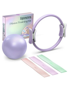 Juego de Anillo de Pilates EgoNova con Mini Pelota y Bandas