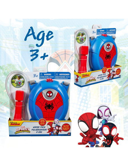 Mochila de Agua Spiderman 975ml Lanzador para Niños Mochila de Agua Spiderman 975ml Lanzador para Niños
