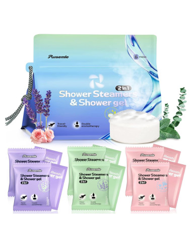 Paquete de 6 Pastillas de Vapor para Ducha Rusemle - Aromaterapia