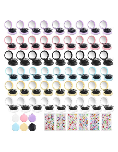 Espejo Plegable 2 en 1 Lilingsty con Cepillo - 6 Colores