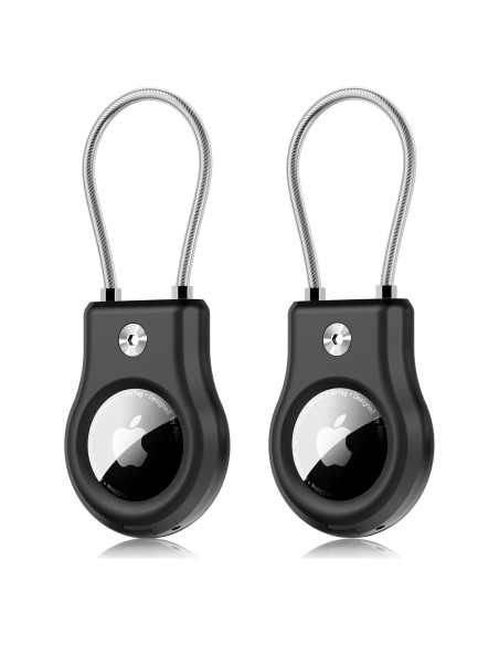Soporte FlyCoco para Apple AirTag - 2 Piezas, Negro Soporte FlyCoco para Apple AirTag - 2 Piezas, Negro