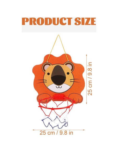 Aro de Baloncesto Interior STOBOK para Niños León 25cm Aro de Baloncesto Interior STOBOK para Niños León 25cm