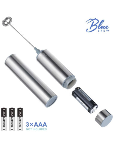 Espumador de Leche Eléctrico Blue Brew BB1006 de Acero Inoxidable