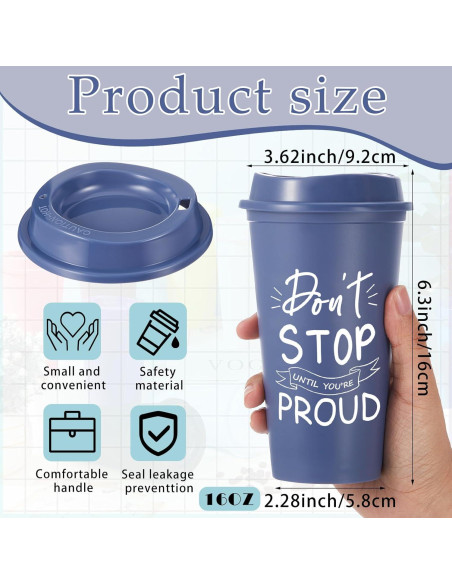 12 Tazas de Café Reutilizables FillTouch con Tapa Morandi 473ml 12 Tazas de Café Reutilizables FillTouch con Tapa Morandi 473ml