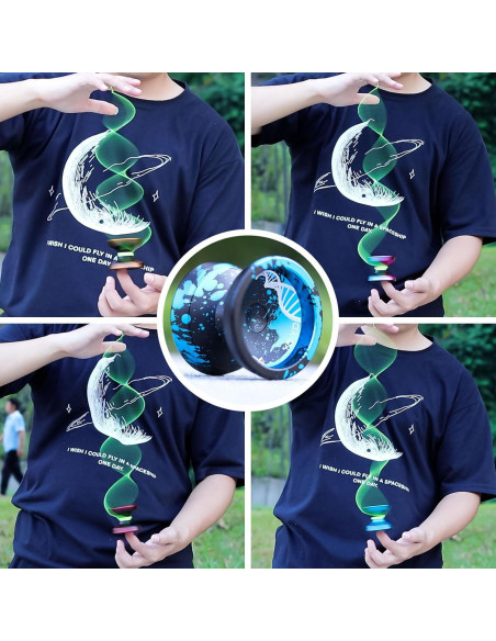 Yoyo Profesional WATIEOBOO Negro y Azul para Principiantes Yoyo Profesional WATIEOBOO Negro y Azul para Principiantes