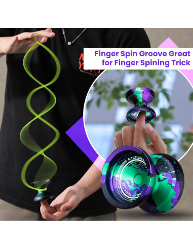 Yoyo Profesional MAGICYOYO V12 - Dedo, 12 Cuerdas, Metal