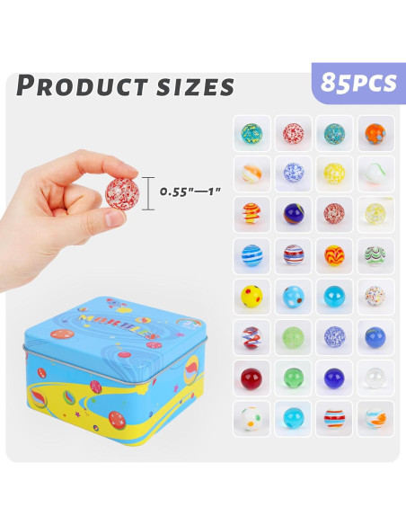 Canicas Coloridas 3 Nutrias 85PCS Juguete Educativo Canicas Coloridas 3 Nutrias 85PCS Juguete Educativo