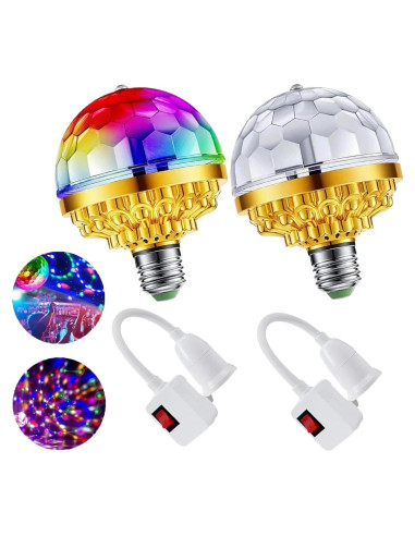 Bombilla LED Disco Rotativa XGHJ E27 Luz Colorida 10W