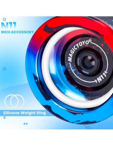 Yoyo MAGICYOYO N11 Doble Propósito Negro Azul Rojo