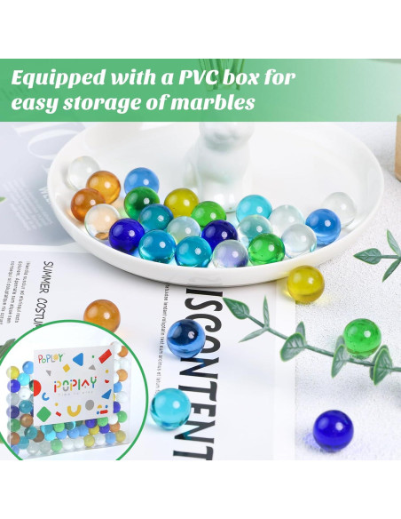 Canicas de Vidrio 90PCS 3 Nutrias para Juegos y Decoración Canicas de Vidrio 90PCS 3 Nutrias para Juegos y Decoración