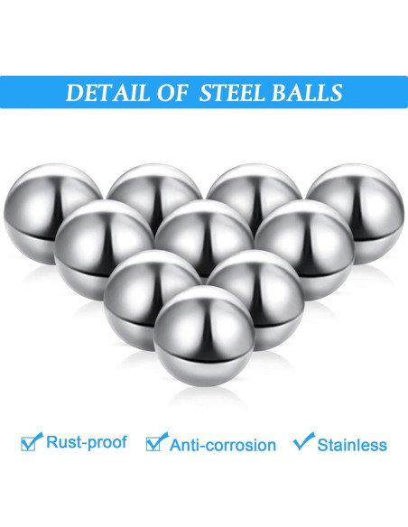 Bolas de Acero Inoxidable Ripeng 30 Piezas 1.27 cm Bolas de Acero Inoxidable Ripeng 30 Piezas 1.27 cm