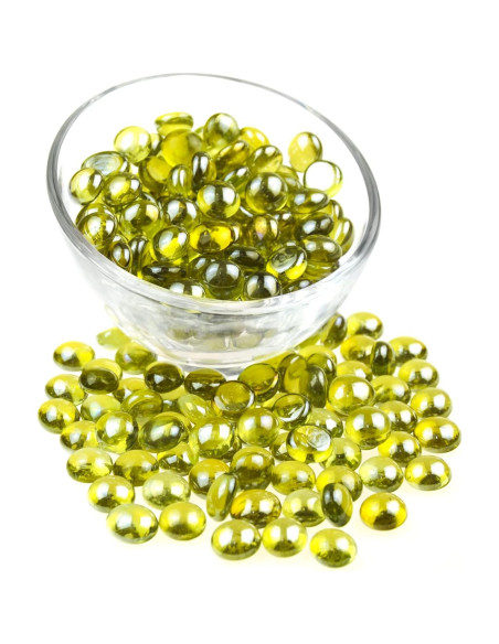 Gemas de Vidrio Plano KINGOU Amarillo 14-16 mm para Decorar Gemas de Vidrio Plano KINGOU Amarillo 14-16 mm para Decorar
