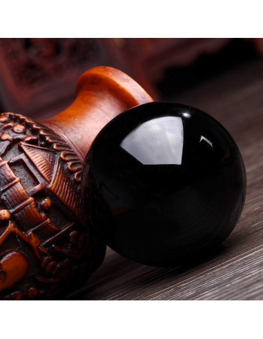 Bola de Cristal de Obsidiana HOMELEX 40mm con Soporte