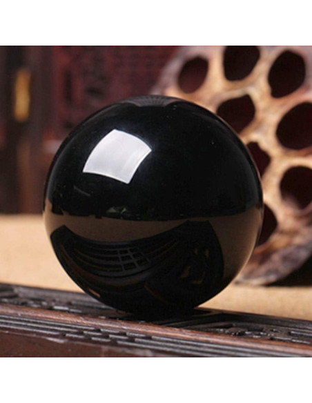 Bola de Cristal de Obsidiana HOMELEX 40mm con Soporte Bola de Cristal de Obsidiana HOMELEX 40mm con Soporte