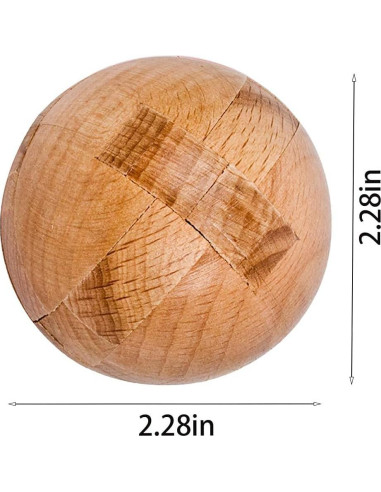 Rompecabezas de Madera YUNTENG Esférico 6x6 cm Desafío Mental
