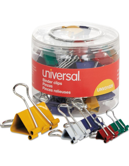 Clips de Carpeta Asortidos Universal 31026, 30 Piezas, Metal Clips de Carpeta Asortidos Universal 31026, 30 Piezas, Metal