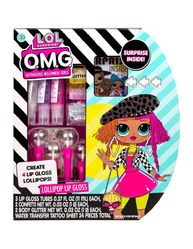 Kit Brillo Labial L.O.L. Surprise! O.M.G. 4 Sabores DIY