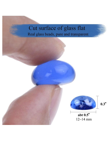Gemas de Vidrio KINGOU 14-16 mm para Decoración y Manualidades