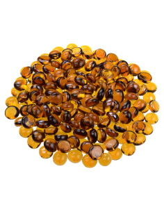 Gemas de Vidrio KINGOU Ámbar 14-16 mm para Decoración
