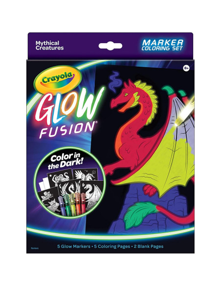 Set Crayola Glow Fusion con Marcadores y Páginas Míticas Set Crayola Glow Fusion con Marcadores y Páginas Míticas