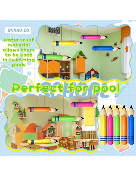 5 Pzs Lápices Inflables Gigantes Denylo Pro Decoración Fiesta 5 Pzs Lápices Inflables Gigantes Denylo Pro Decoración Fiesta