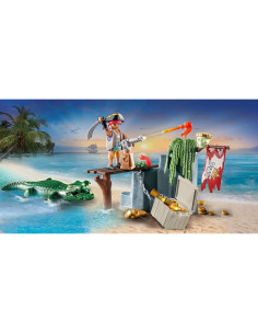 PLAYMOBIL Paquete Inicial Pirata con Cocodrilo 4 Años 2