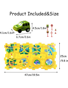 Set de Pista de Autos Puzzle Racer Ubegger 15 Piezas 2