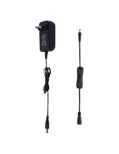 Fuente de Alimentación 12V 1.5A AIBOO Adaptador 18W con Interruptor