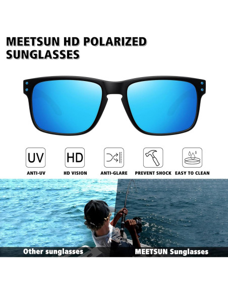 Gafas de sol polarizadas MEETSUN UV400 para deportes y pesca Gafas de sol polarizadas MEETSUN UV400 para deportes y pesca