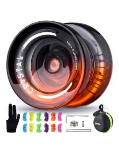 Yoyo MAGICYOYO K2 Cristal Negro Naranja para Niños y Adultos