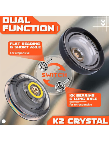 Yo-yo MAGICYOYO K2 Cristal Doble Función + Accesorios