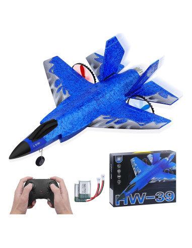 Avión RC Beffkkip HW39 2CH Control Remoto Azul