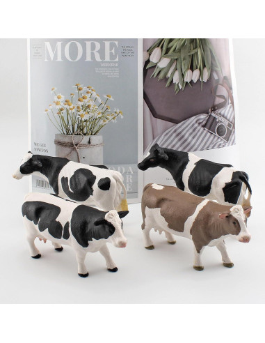 Figuras de Vacas Realistas LC JoyCre 4PCS para Niños