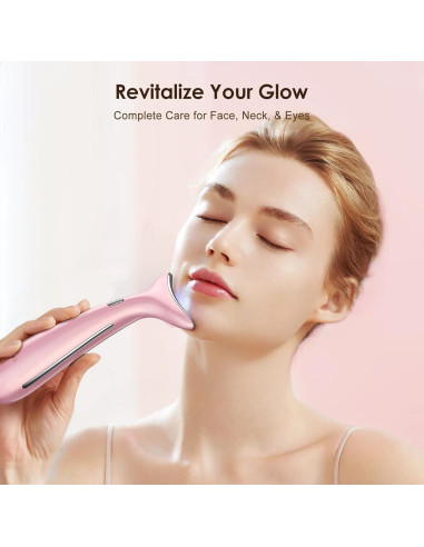 Masajeador Facial y de Cuello Shenzen - Cabeza Doble Rosa