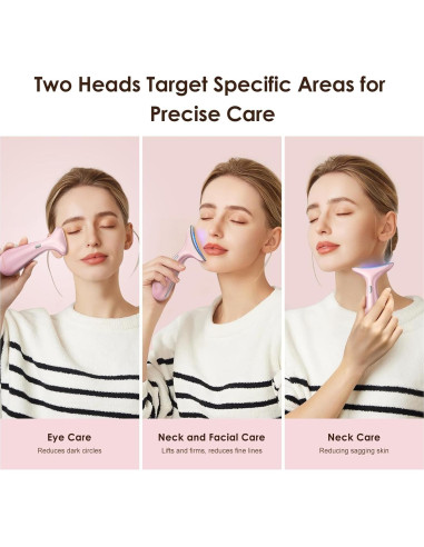 Masajeador Facial y de Cuello Shenzen - Cabeza Doble Rosa
