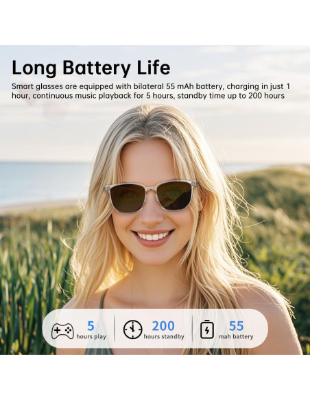 Gafas Inteligentes Tulbeys GS03 Polarizadas Bluetooth 5.3 Gafas Inteligentes Tulbeys GS03 Polarizadas Bluetooth 5.3