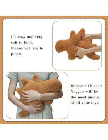 Almohada de Peluche Dino Nugget TVVPGG 45 cm Suave