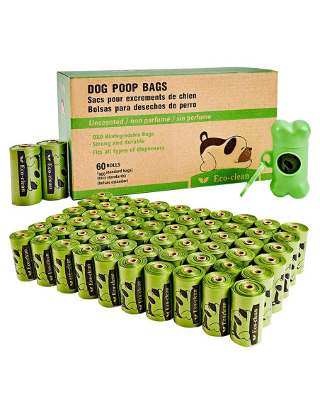 Bolsas de Excremento de Perro ECO-CLEAN 900 Unidades Sin Fragancia Bolsas de Excremento de Perro ECO-CLEAN 900 Unidades Sin Fragancia