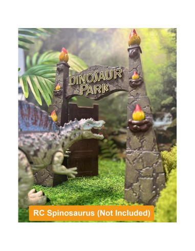 Puerta de Parque de Dinosaurios EKU 30 cm con Accesorios