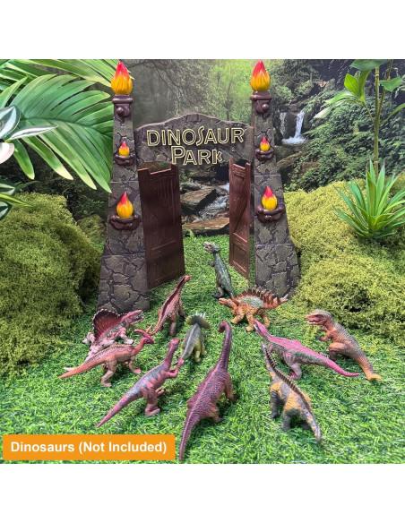 Puerta de Parque de Dinosaurios EKU 30 cm con Accesorios Puerta de Parque de Dinosaurios EKU 30 cm con Accesorios